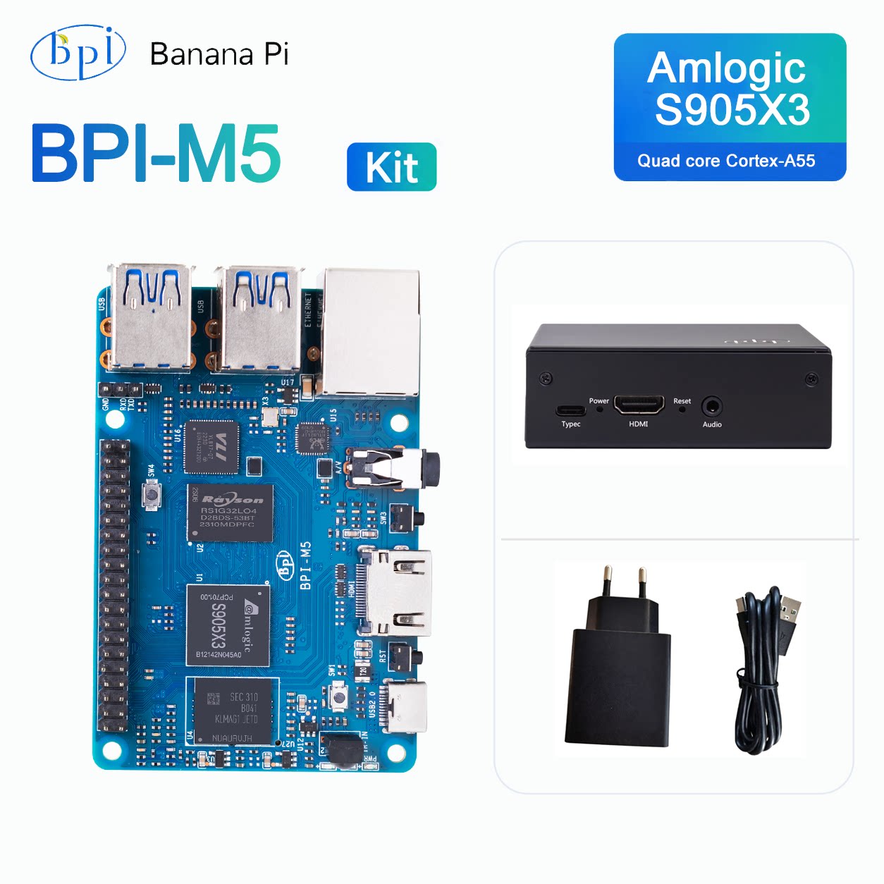 Banana Pi Bpi-M5 - لوحة تطوير Banana Pi BPI-M5 الأكثر