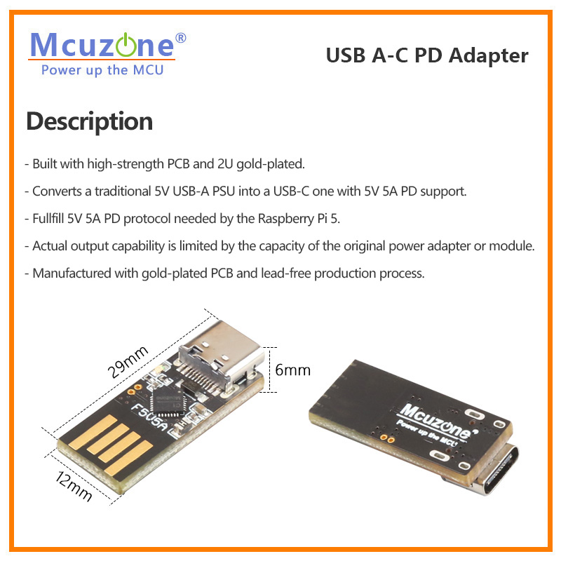 محول Raspberry Pi5 USB A-C PD، - مراجعة Banana Pi Bpi-M5 وسعره