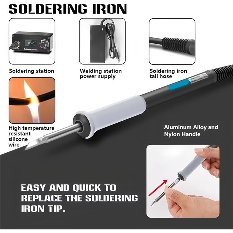 محطة لحام رقمية B03C-T12 محمول - مراجعة Soldering Station T12 Oled وسعره